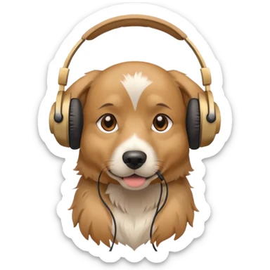Dog streamer sticker
