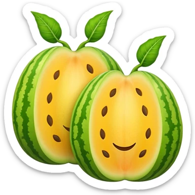 Two melons in a tank top sticker