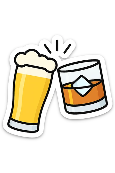 2 drink che fanno brindisi sticker
