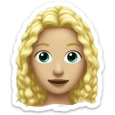 woman blonde swimming sticker