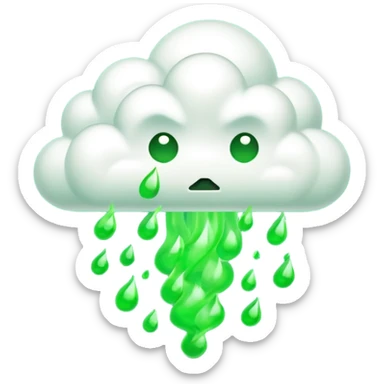 poisonous gas, isometric sticker