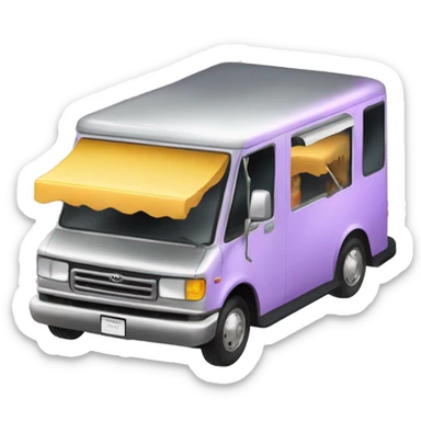 Toyota 2027 flying mini limousine food truck  sticker