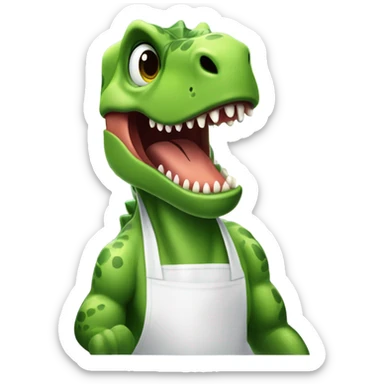 Dinosaur cashier sticker