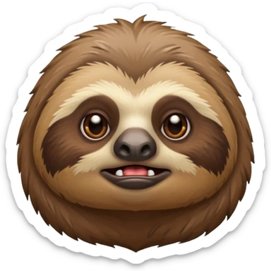 Perezoso con cara de enojado sticker