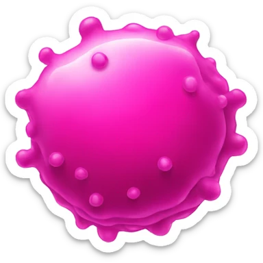 pink biology cell sticker