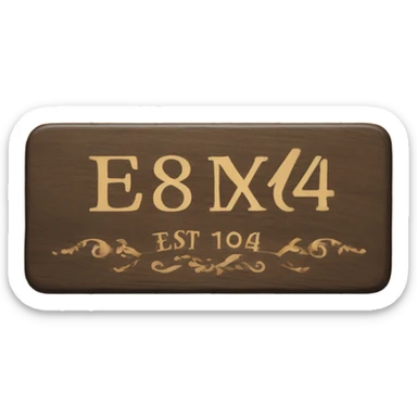 inscription on the board - est 1864 sticker