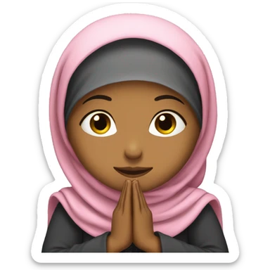 hijabi praying sticker