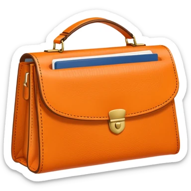 Orange handbag notebook sticker