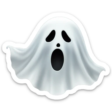 Ghost + face = ghostface sticker