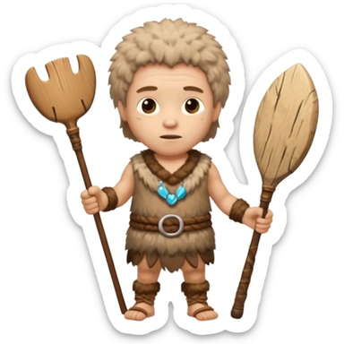 mini stone age man sticker