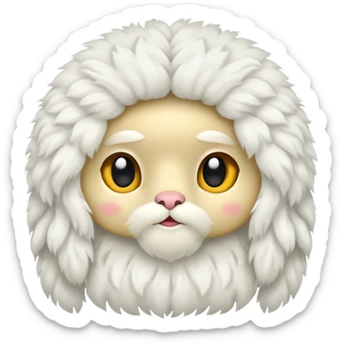 White afghan  sticker