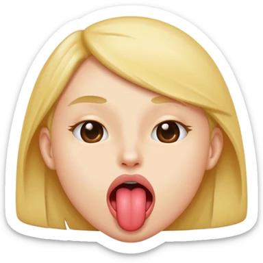 Tongue sticking out to side  sticker
