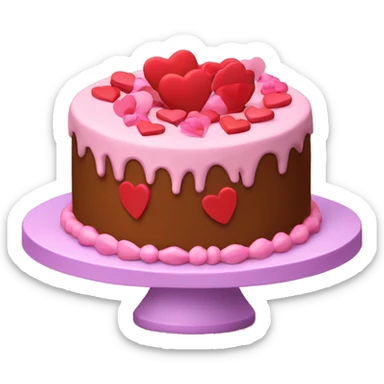 valentine’s day cake sticker