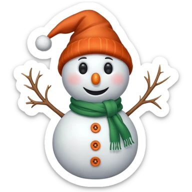 jolly snowman sticker