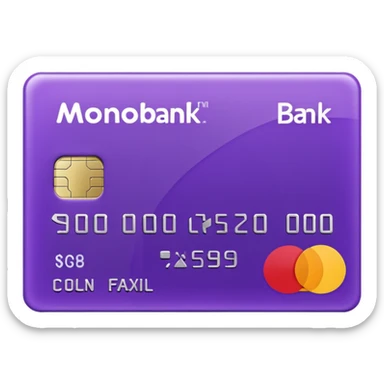 create a bank card from ua bank, which called Monobank sticker