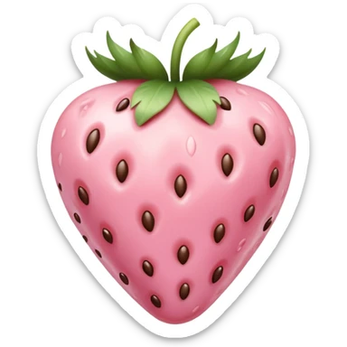 Pale pink chocolate strawberry  sticker