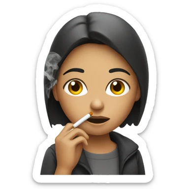 fille qui fume la cigarette électronique sticker