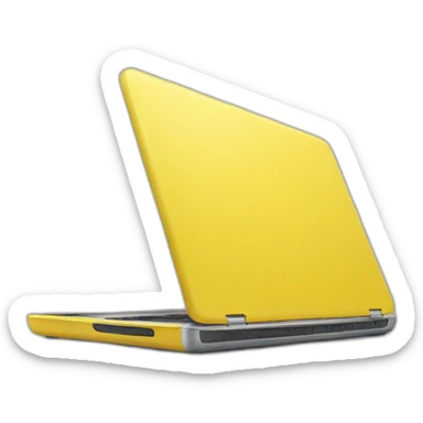 Yellow laptop sticker