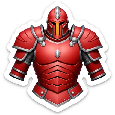 Ares war armor object icon, heavy Greek battle armor, dark steel and crimson red theme, massive shoulder armor, sharp edges, glowing red runes, intimidating design, 3D cartoon, mobile game icon style, centered, clean background, no text, no watermark

 sticker