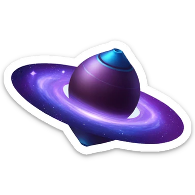 spinning top galaxy sticker