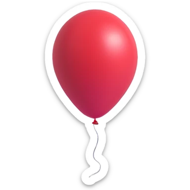 a red balloon floating sticker