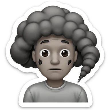 Tired dude from exhaust  sticker