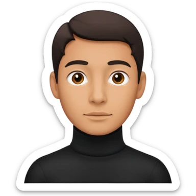 man in turtle neck sticker