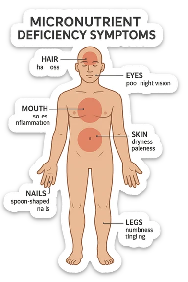 corpo umano in carenza di micronutrienti sticker