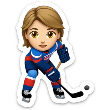 Jugadora de hockey número 27 sticker