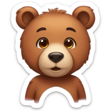 Bear in love sticker