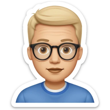 big spects with guy sticker