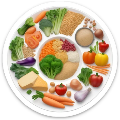 A large plate of healthy food sticker