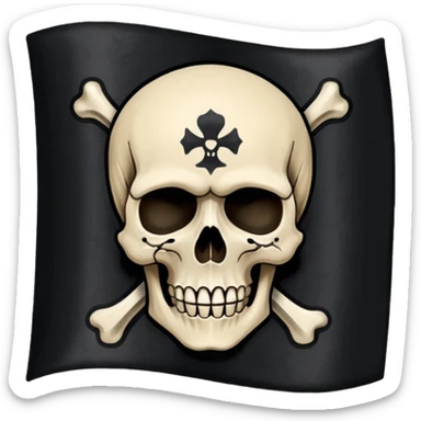 natos y waor bandera negra con calavera petra de canción cicatrices  sticker