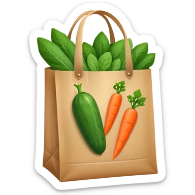 cucumbers, spinach, carrots groceries  sticker