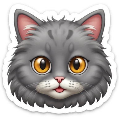 Silly nub cat sticker