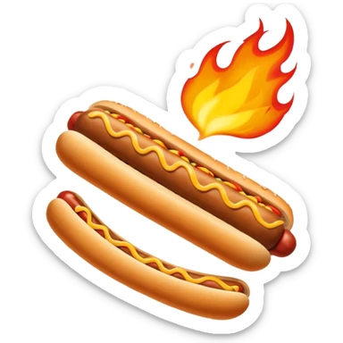 Gauntlet'd Fist Gripping a Flaming Hotdog sticker