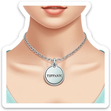Tiffany tag choker necklace “return to Tiffany” sticker