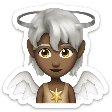 angel with devilhorns sticker