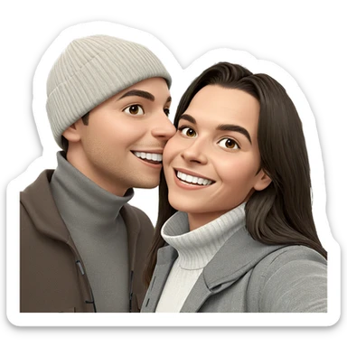 boy in hat outdoors smiling sticker