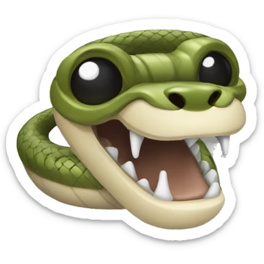 Medium sized snake hissing  sticker