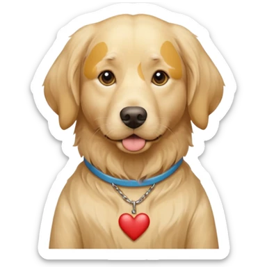 cream england golden retriever wearing an im stupid shirt sticker