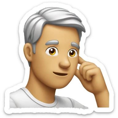 Man scratching his head sticker