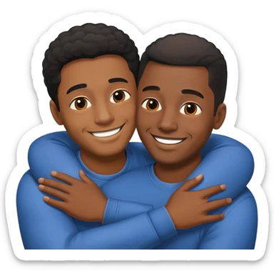 Two Black men in love sticker