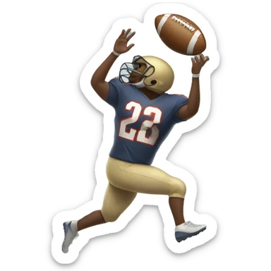 Guy catching a football sticker