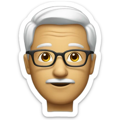 a wise man with glasses sticker