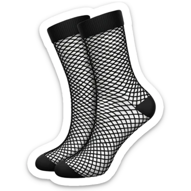 black fishnet socks sticker