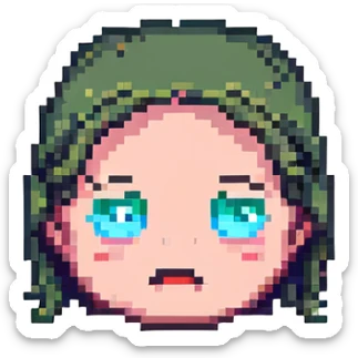 confused face, 1840s election theme, simple background sticker