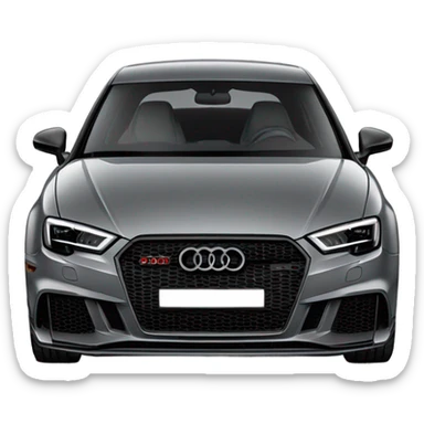 audi rs3 grey sticker