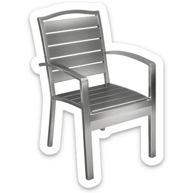Garden chair, modern style metal chair sticker
