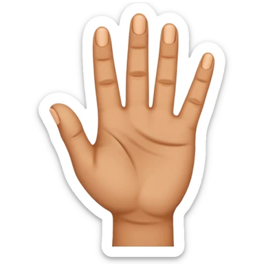Emoji hand making the letter W in sign language sticker